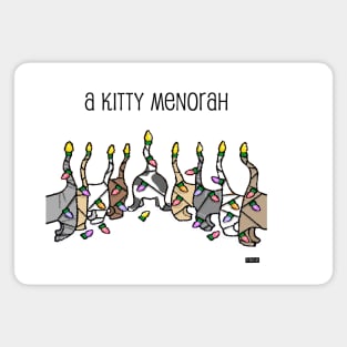 Kitty Menorah Magnet